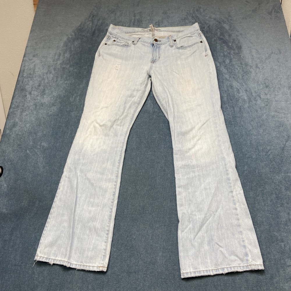 Abercrombie & Fitch Jeans Womens 12R Blue Denim Flared Leg Low Rise Light Wash